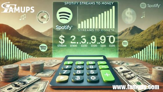 Spotify streams to money calculator